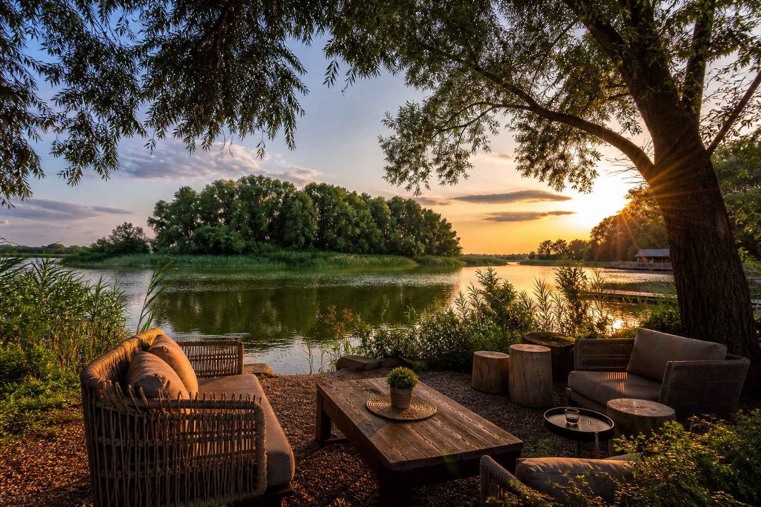 Gradina naturala cu lac